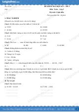 Đề kiểm tra học kì 2 Toán 3 Cánh diều - Đề số 9